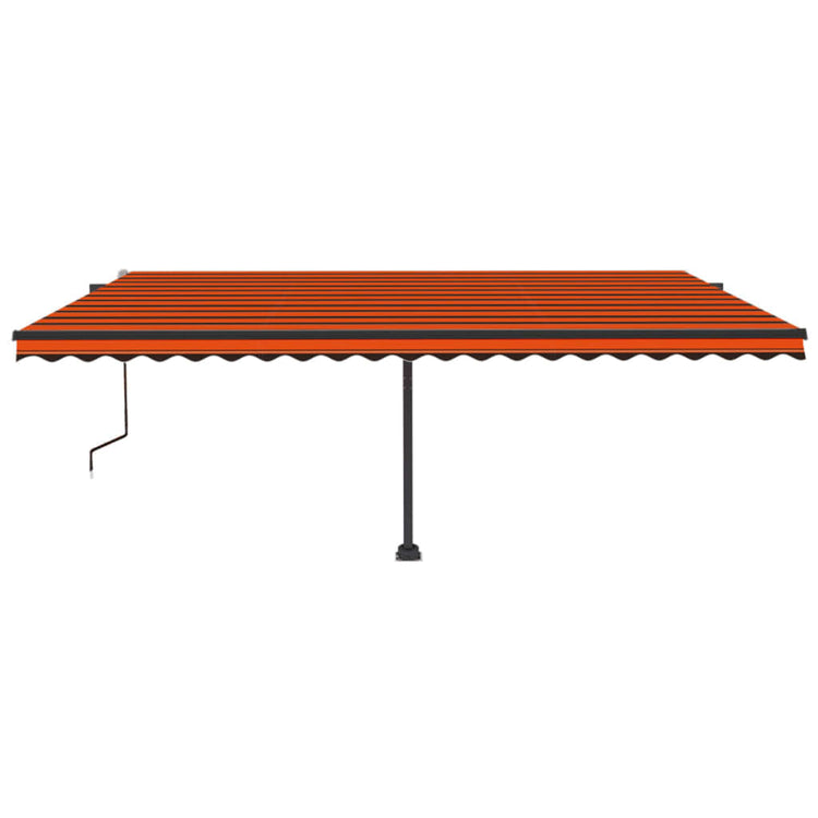 Vidaxl Luifel Automatik mit LED -Windsensor 500x300 cm Orange Braun