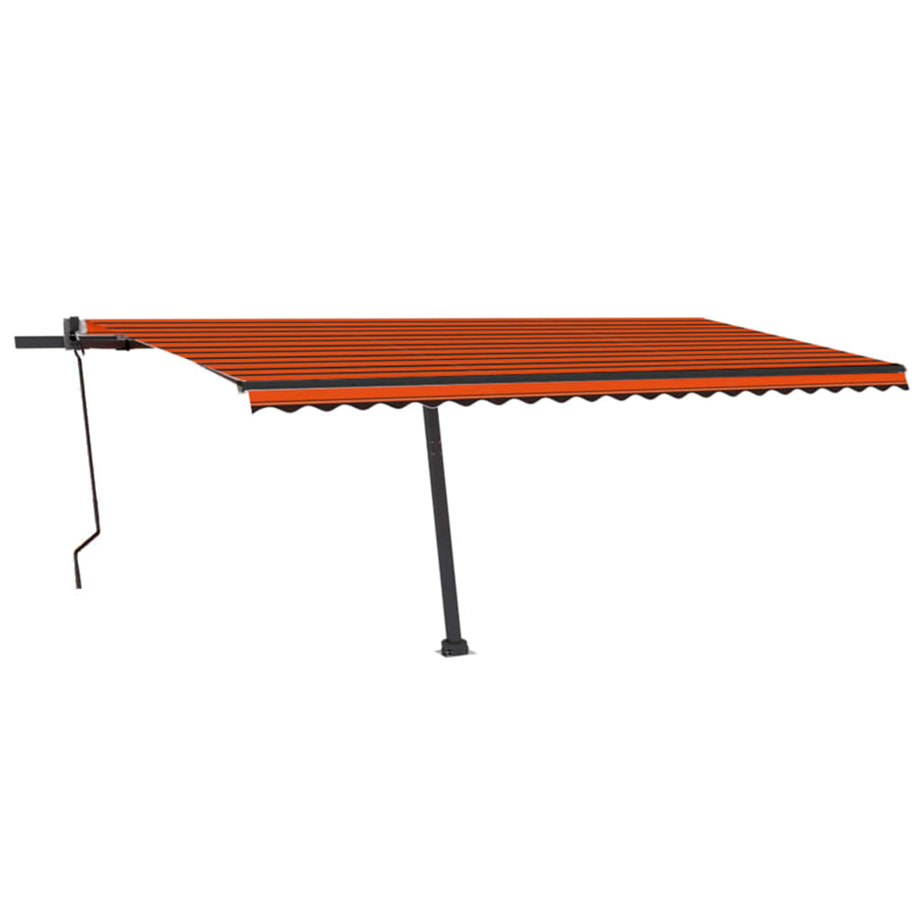 Vidaxl Luifel Automatik mit LED -Windsensor 500x300 cm Orange Braun