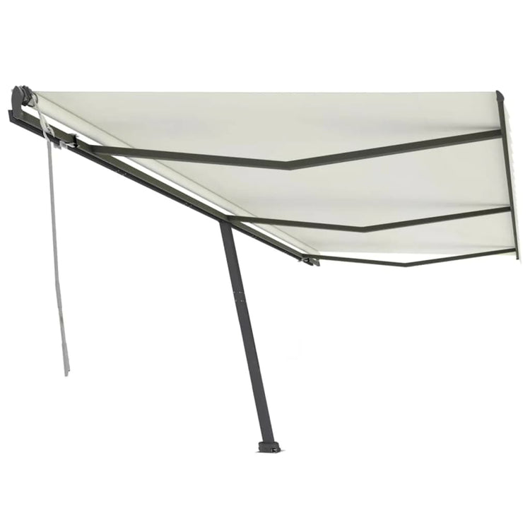Vidaxl luifel distanziert manuell erstreckt sich 600x300 cm creme -ausgelöst