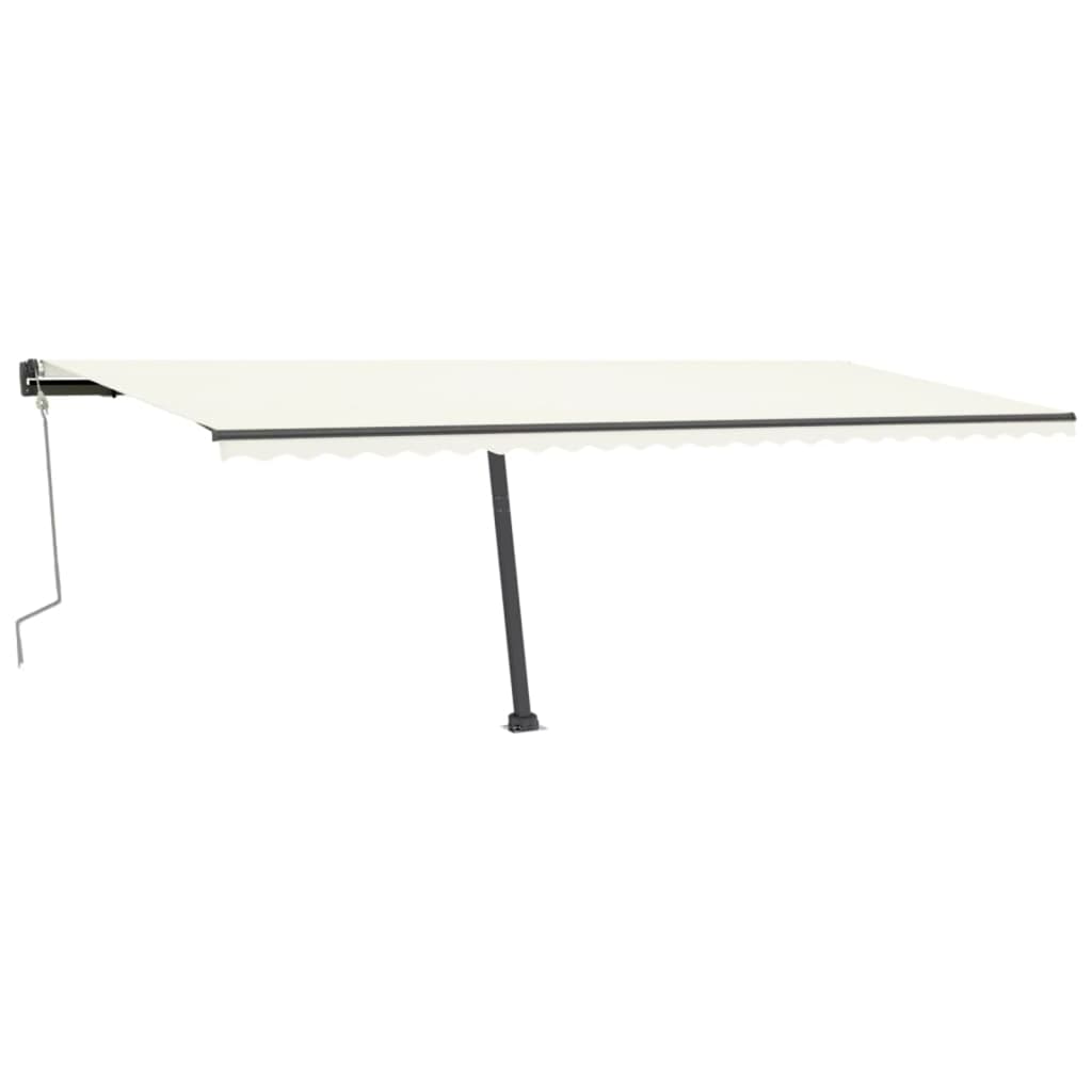 Vidaxl luifel distanziert manuell erstreckt sich 600x300 cm creme -ausgelöst