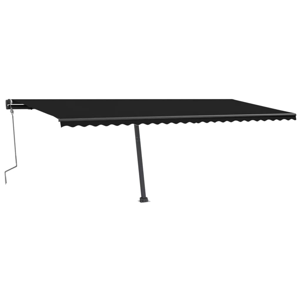 Der vidaxl luifel distanzierte sich manuell erstreckt sich 600 x 300 cm Anthrazit