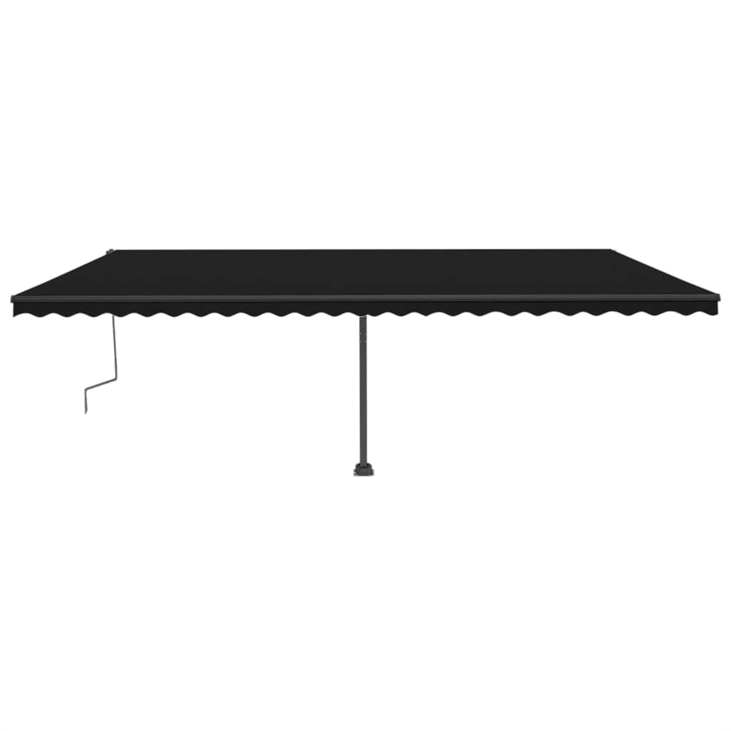 Der vidaxl luifel distanzierte sich manuell erstreckt sich 600 x 300 cm Anthrazit