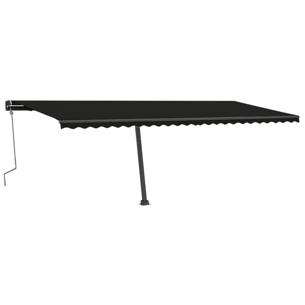 Vidaxl luifel manuell ausziehbar mit LED 600x300 cm Anthrazitfarbe