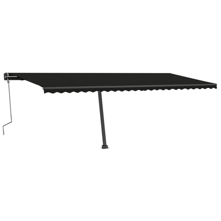 Vidaxl luifel manuell ausziehbar mit LED 600x300 cm Anthrazitfarbe
