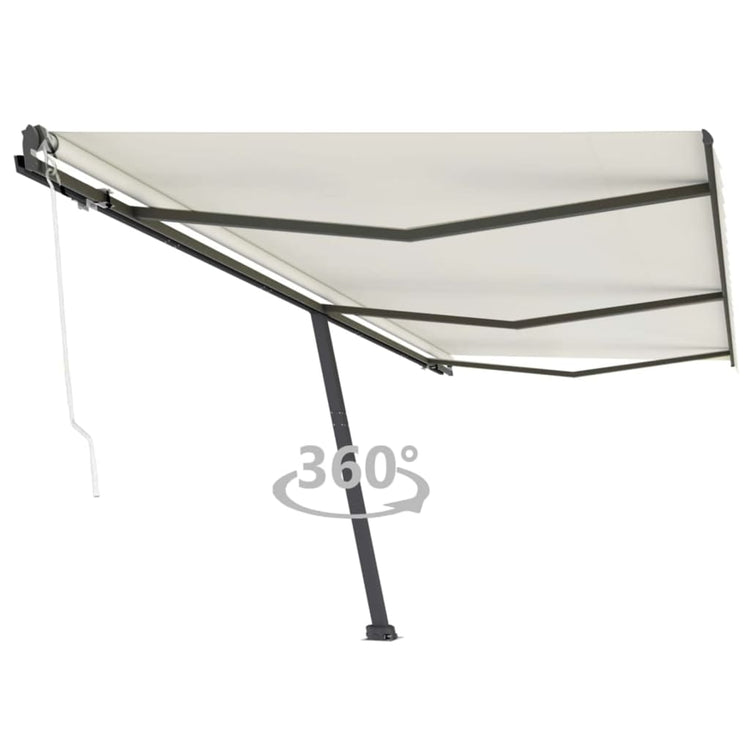 Vidaxl luifel kostenlos -ausstehende automatische 600x300 cm creme -colored