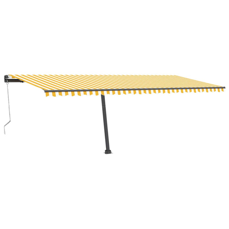 Vidaxl luifel kostenlos -ausstehende automatische 600x300 cm gelb und weiß