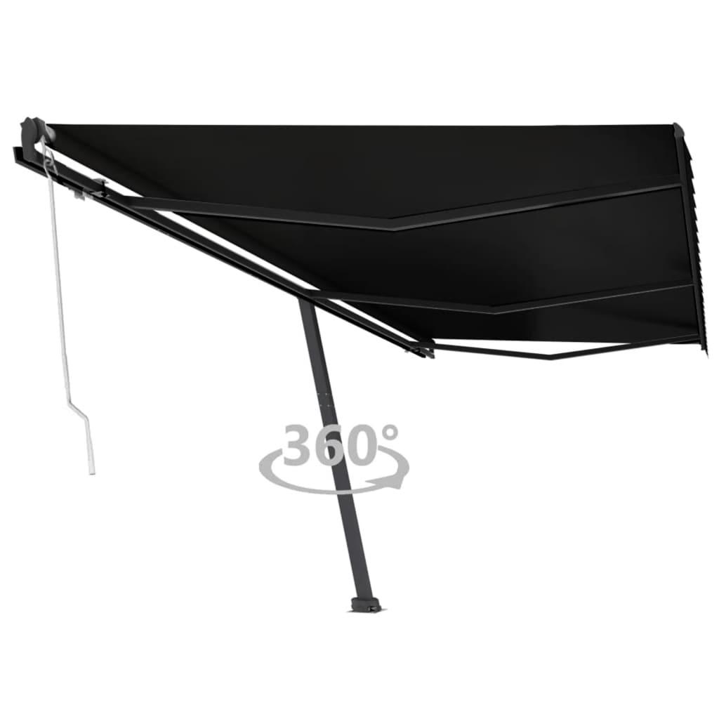 Vidaxl Laifel Free -ausstehende automatische 600x300 cm Anthrazit -geläutet