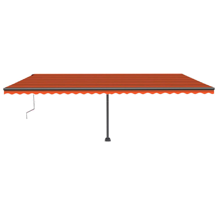 Vidaxl Luifel Automatik mit LED -Windsensor 600x300 cm Orange Braun