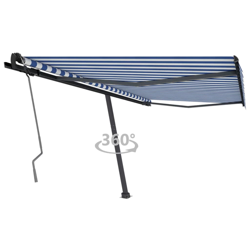 Vidaxl Laifel losgelöst manuell 400x350 cm blau und weiß