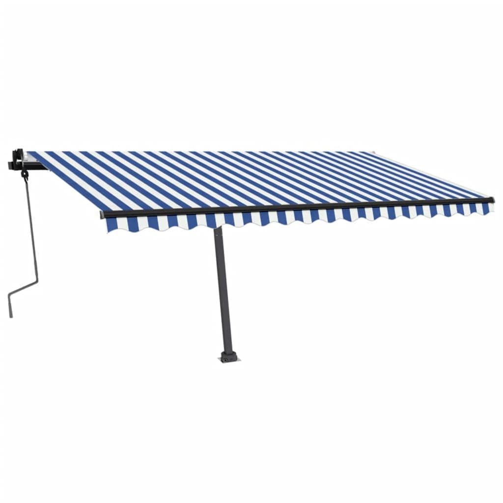 Vidaxl Laifel losgelöst manuell 400x350 cm blau und weiß