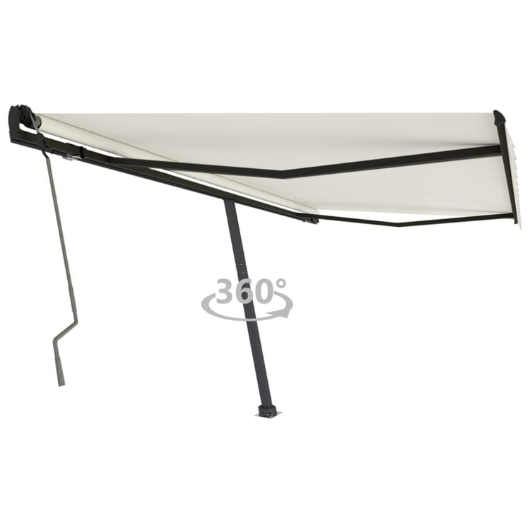 Vidaxl luifel distanziert manuell erstreckt sich 400x350 cm cremefarben.