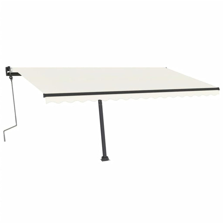Vidaxl luifel distanziert manuell erstreckt sich 400x350 cm cremefarben.