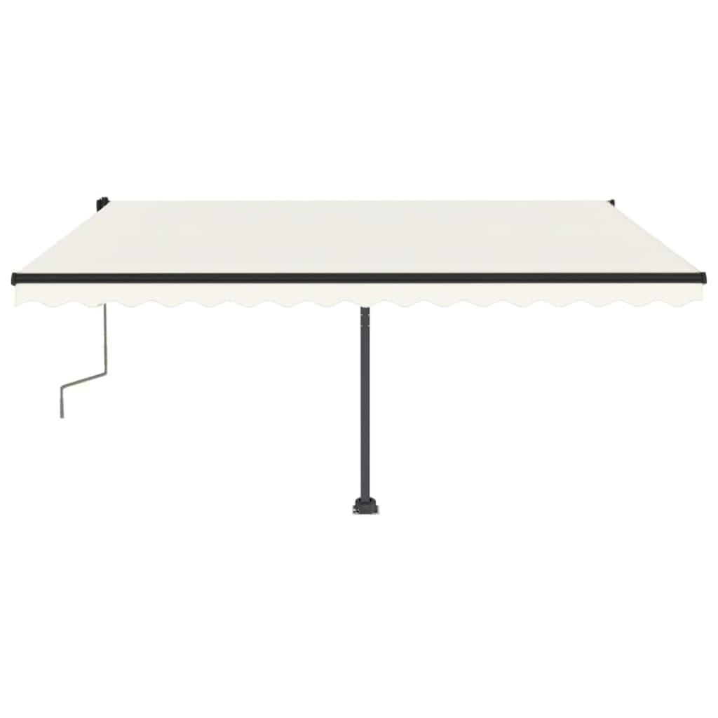 Vidaxl luifel distanziert manuell erstreckt sich 400x350 cm cremefarben.