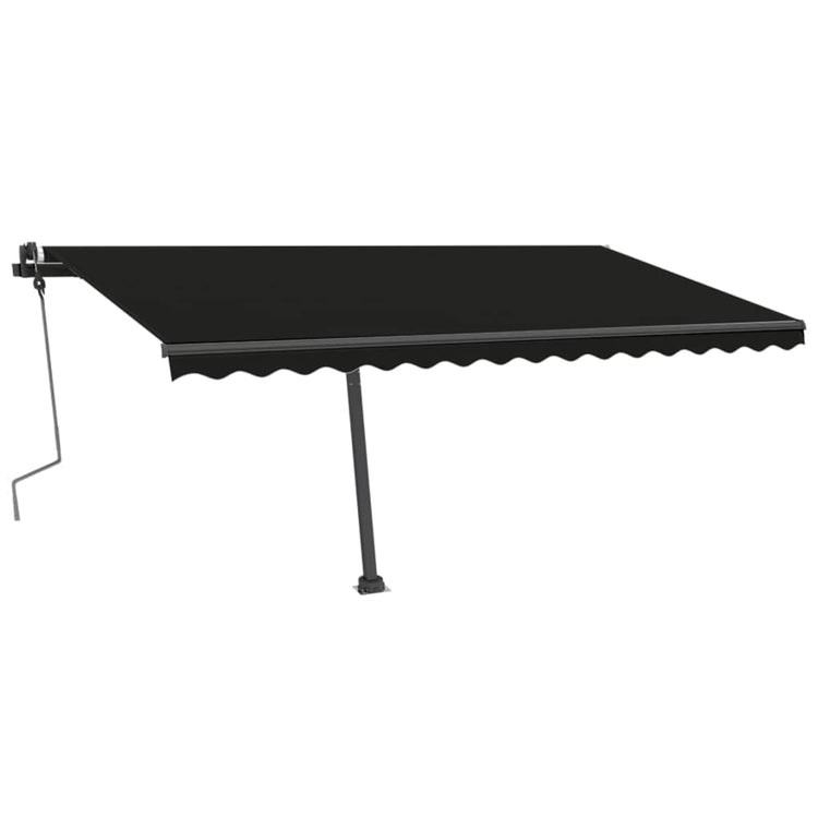 Vidaxl luifel distanziert manuell erstreckt sich 400 x 350 cm Anthrazit