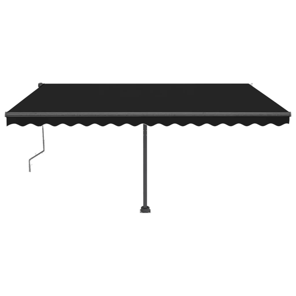 Vidaxl Luifel Automatik mit LED- und Windsensor 400x350 cm Anthrazit