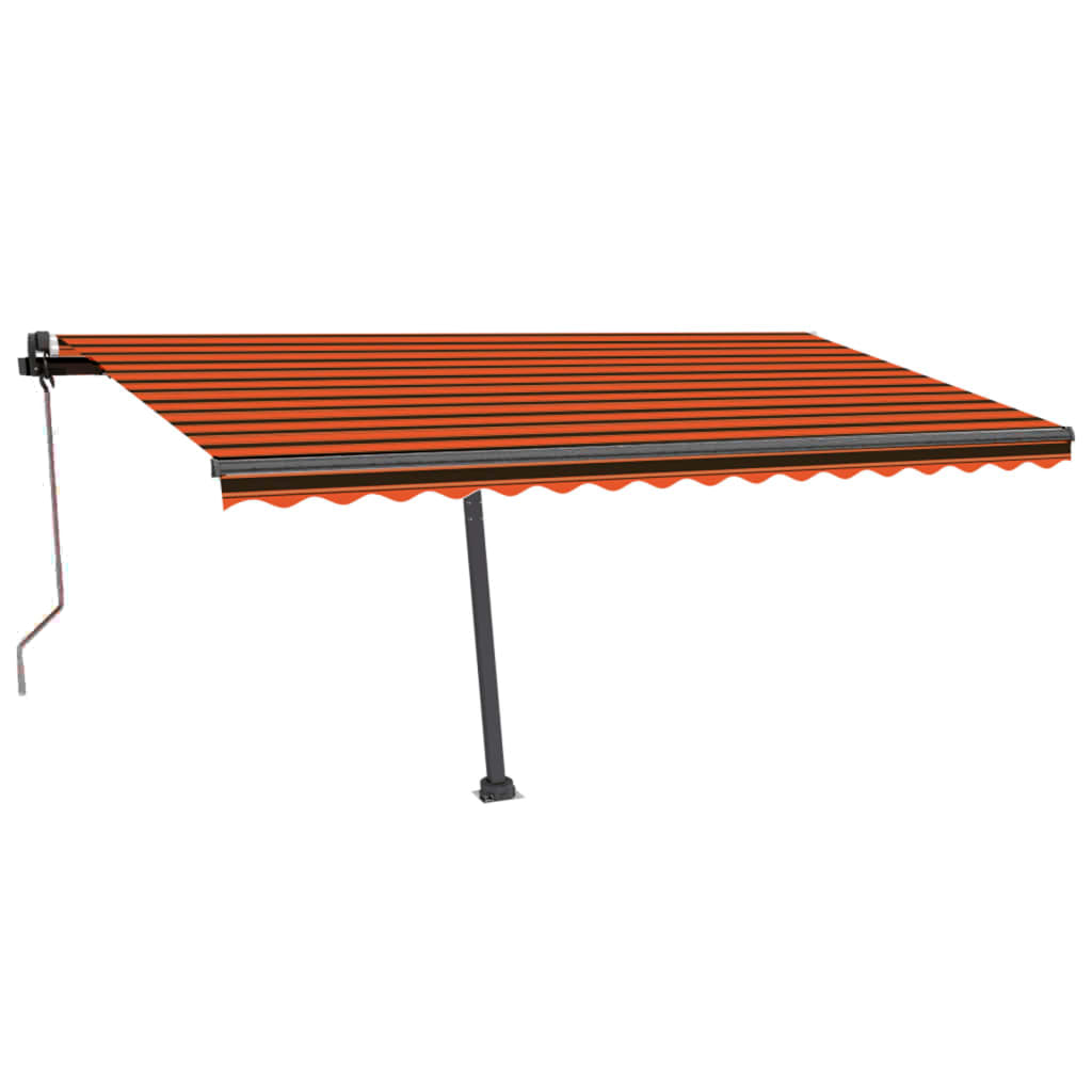 Vidaxl Luifel Automatik mit LED -Windsensor 400x350 cm Orange Braun