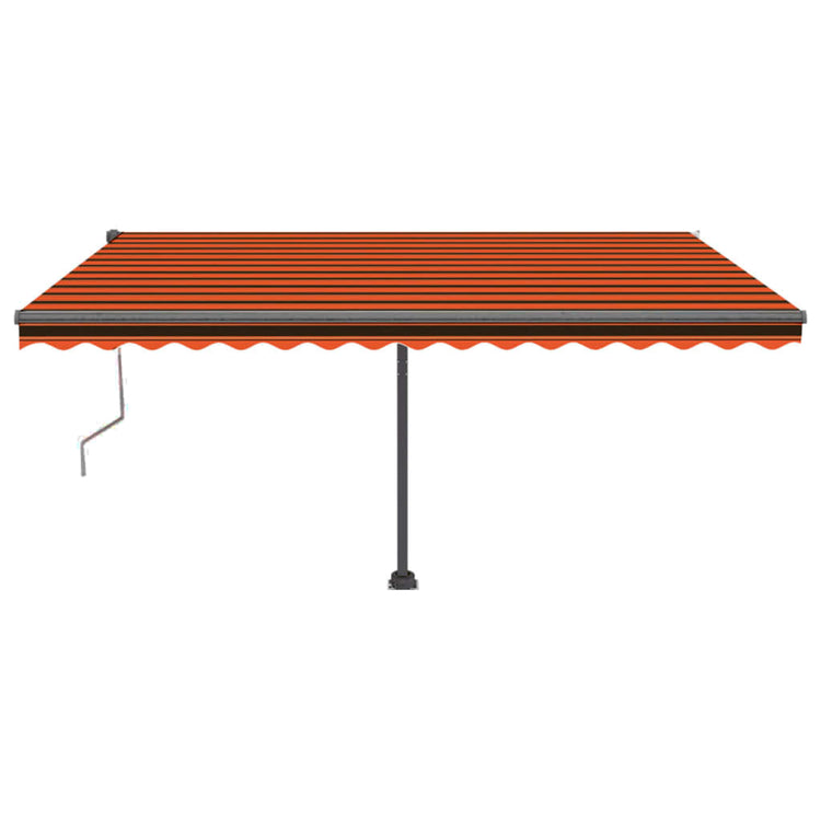 Vidaxl Luifel Automatik mit LED -Windsensor 400x350 cm Orange Braun