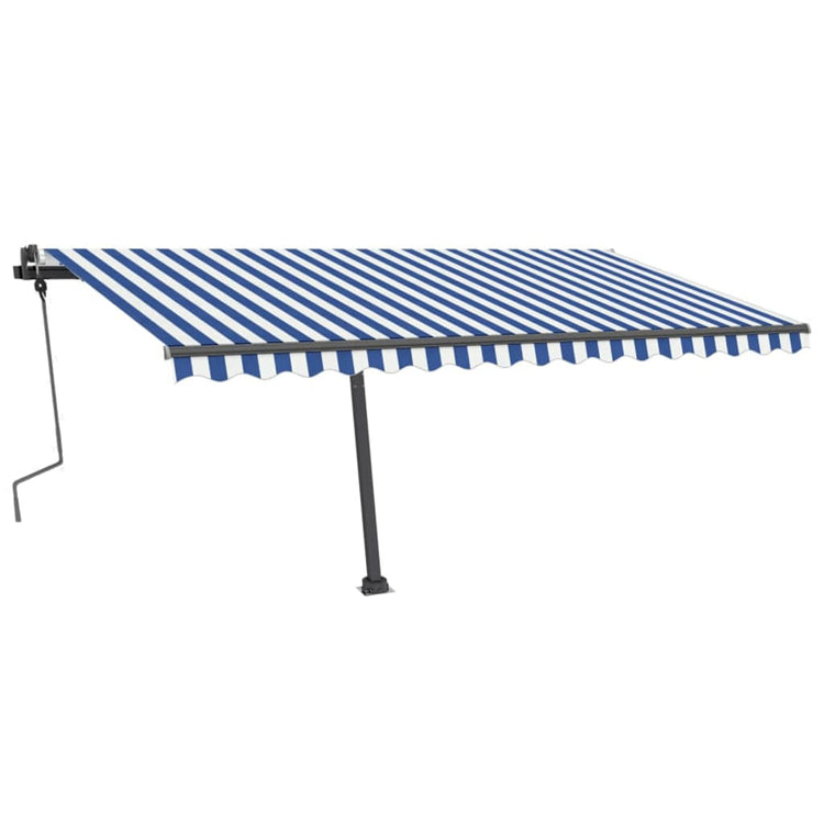 Vidaxl Laifel löst manuell 450 x 350 cm blau und weiß