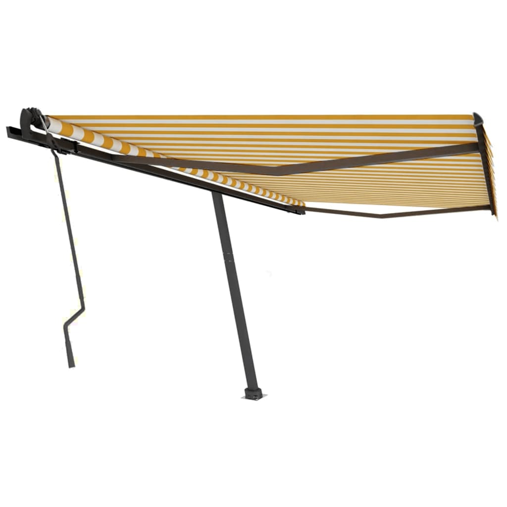 Vidaxl Laifel distanziert manuell erstreckt sich 450 x 350 cm gelb und weiß