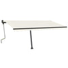 Vidaxl Luifel mit LED 450x350 cm cremefarbener Colored manuell ausziehbar