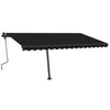 Vidaxl Luifel manuell ausziehbar mit LED 450x350 cm Anthrazitfarbe