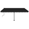 Vidaxl Luifel manuell ausziehbar mit LED 450x350 cm Anthrazitfarbe