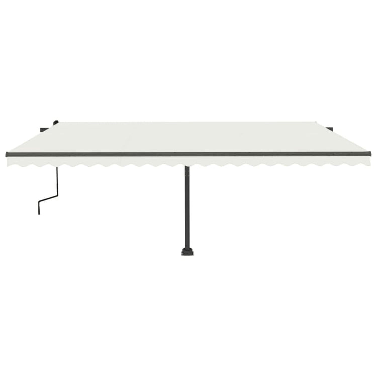 Vidaxl luifel distanziert manuell erstreckt sich 500x350 cm cremefarben.