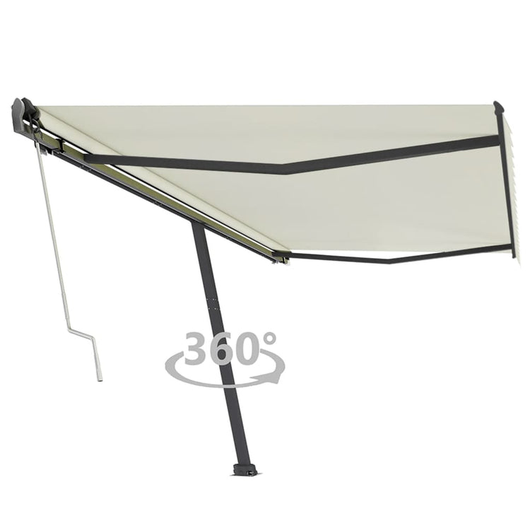 Vidaxl luifel kostenlos -ausstehende automatische 500x350 cm creme -gelenkt