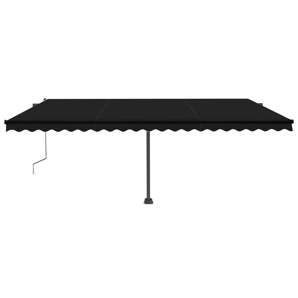 Vidaxl Luifel Automatik mit LED- und Windsensor 500x350 cm Anthrazit