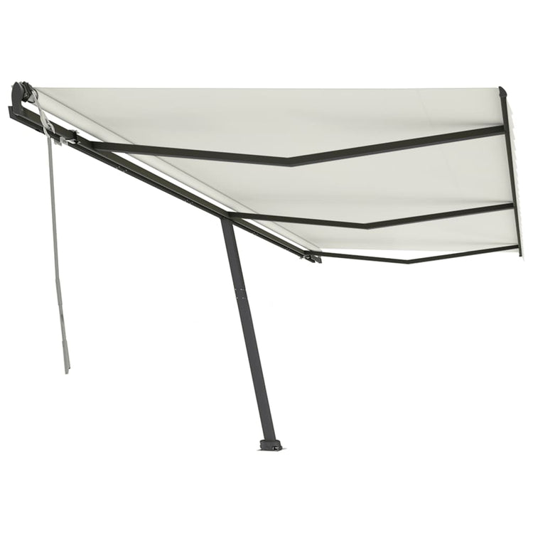 Vidaxl luifel distanziert manuell erstreckt sich 600x350 cm cremefarben.