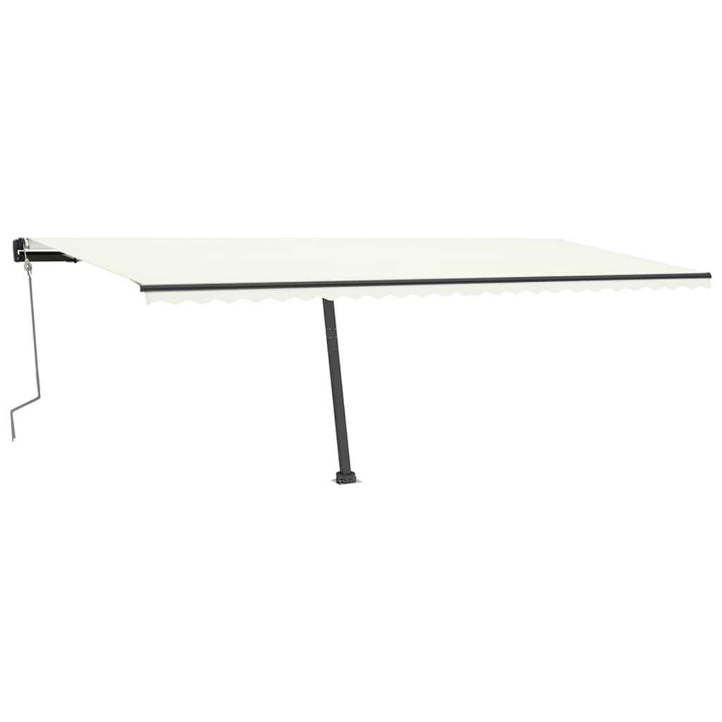 Vidaxl luifel distanziert manuell erstreckt sich 600x350 cm cremefarben.
