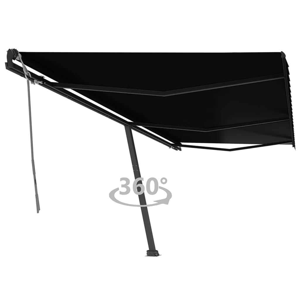 Vidaxl luifel distanziert manuell erstreckt sich 600x350 cm Anthrazit