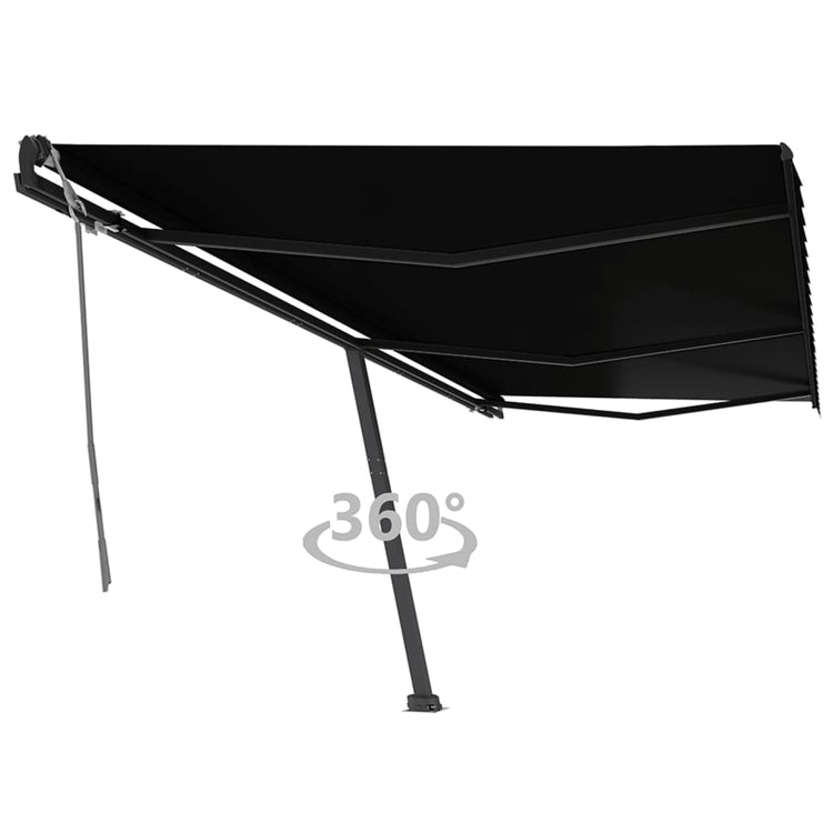 Vidaxl luifel distanziert manuell erstreckt sich 600x350 cm Anthrazit
