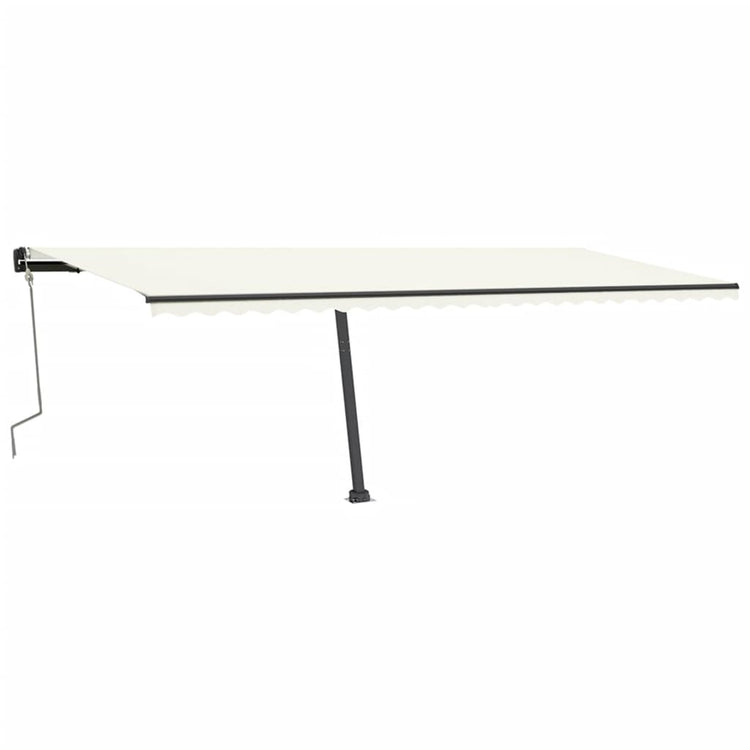 Vidaxl Luifel mit LED 600x350 cm cremefarbener geleitet
