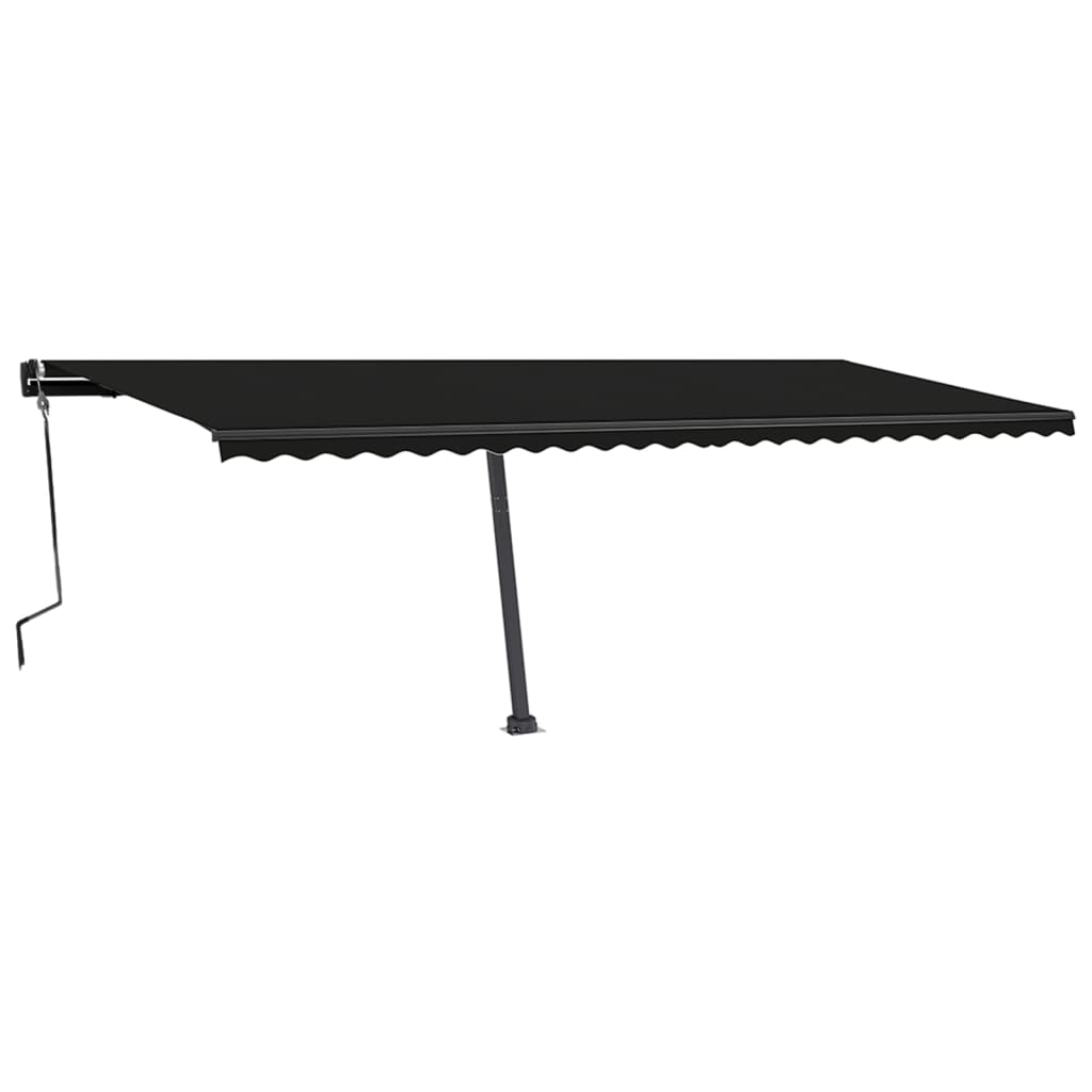 Vidaxl Luifel manuell ausziehbar mit LED 600x350 cm Anthrazitfarbe