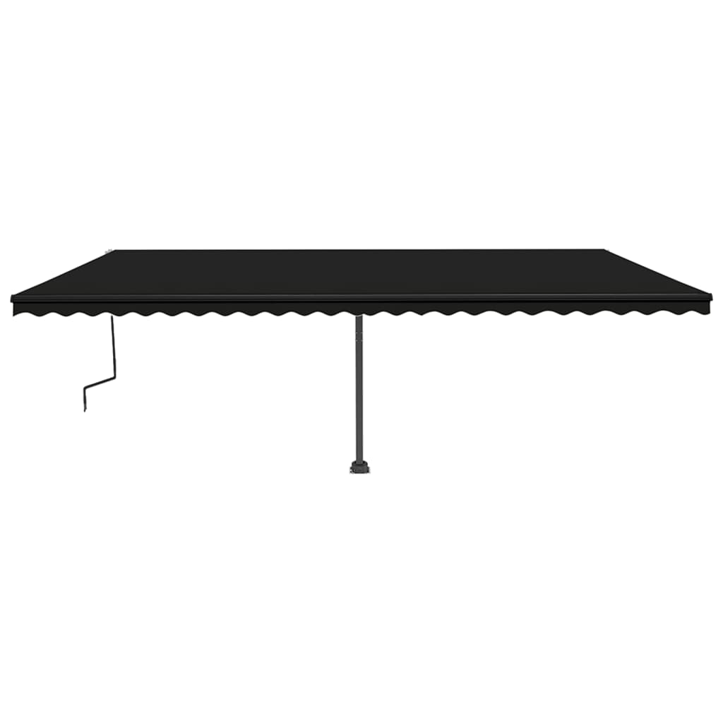 Vidaxl Luifel manuell ausziehbar mit LED 600x350 cm Anthrazitfarbe