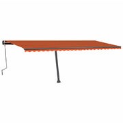 Vidaxl Luifel manuell ausziehbar mit LED 600x350 cm Orange und Braun - afbeelding 2