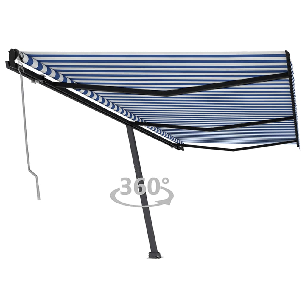 Vidaxl laifel kostenlos -ausstehende automatische 600x350 cm blau und weiß