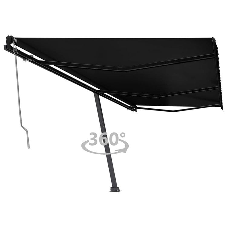 Vidaxl Laifel Free -ausstehende automatische 600x350 cm Anthrazit -gelöscht