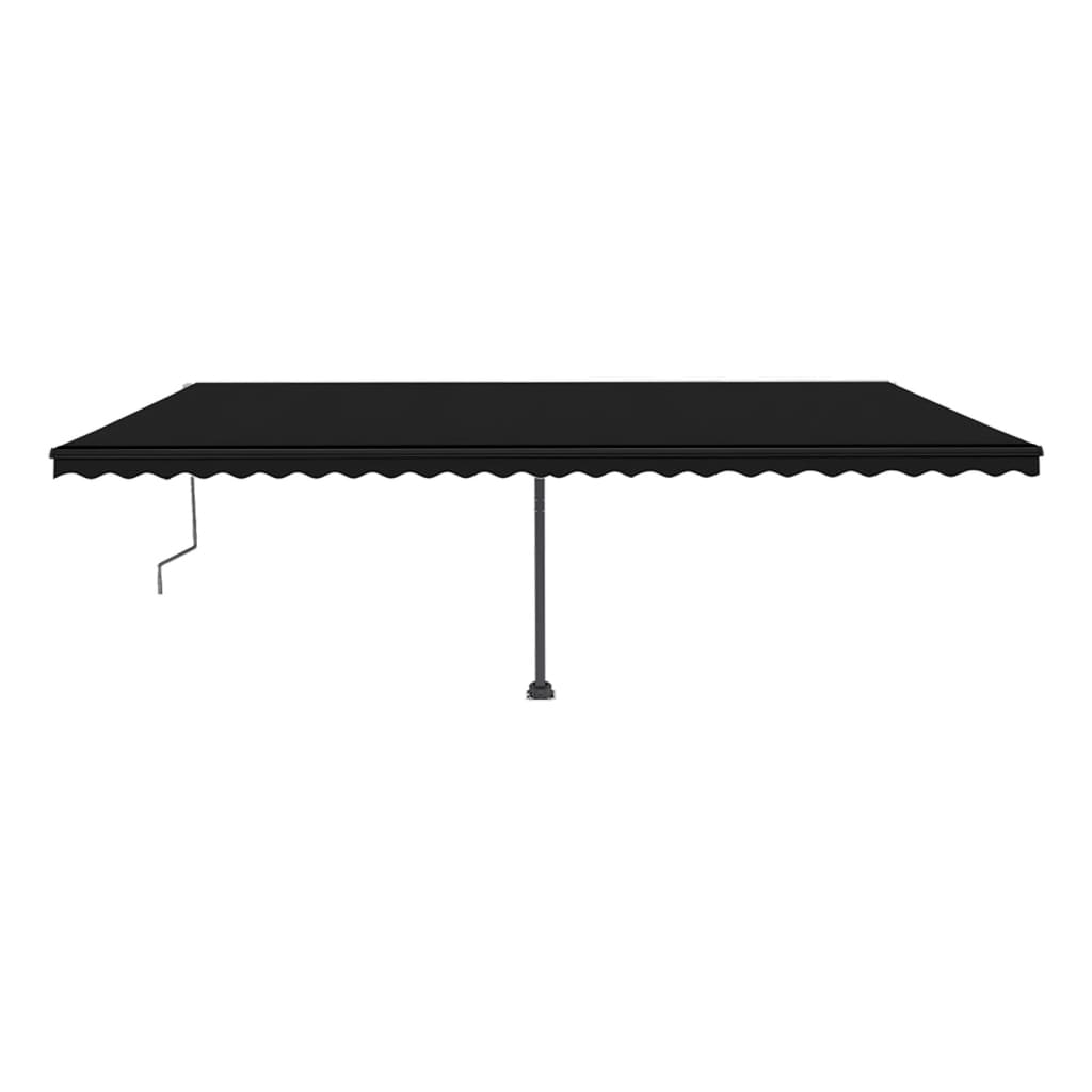 Vidaxl Laifel Free -ausstehende automatische 600x350 cm Anthrazit -gelöscht