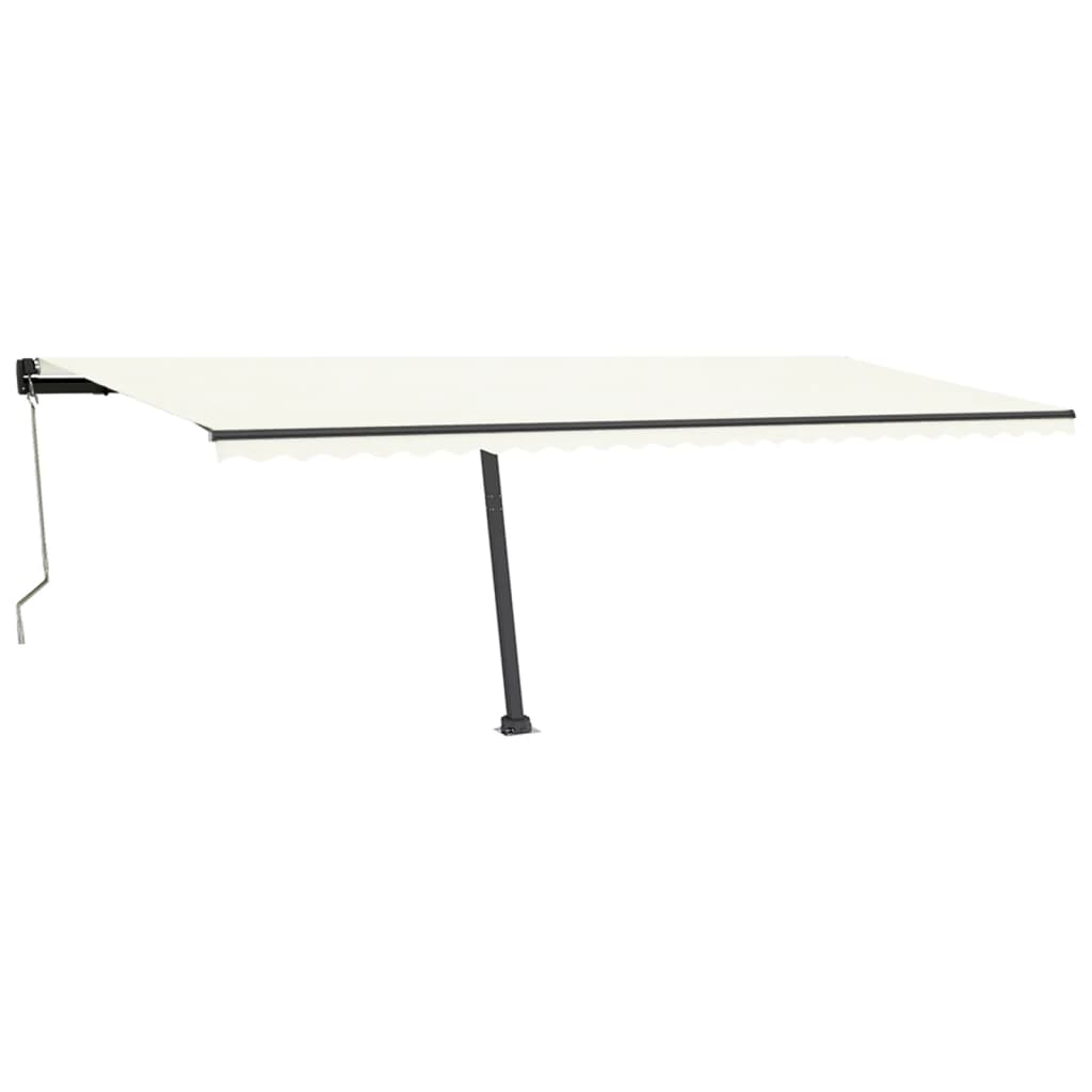 Vidaxl Luifel Automatik mit LED- und Windsensor 600x350 cm Creme Farbe