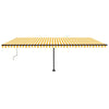 Vidaxl Luifel Automatik mit LED- und Windsensor 600x350 cm gelb und weiß