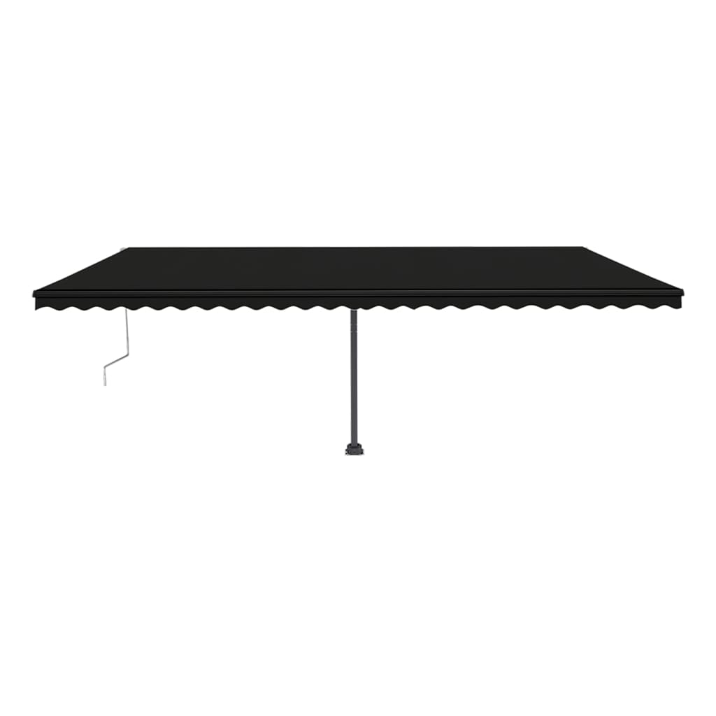 Vidaxl Luifel Automatik mit LED- und Windsensor 600x350 cm Anthrazit