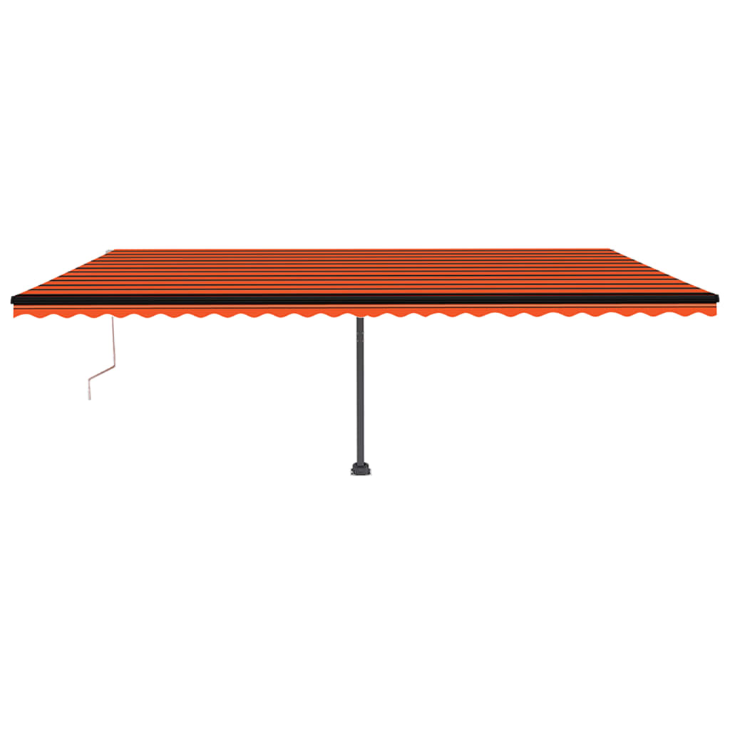 Vidaxl Luifel Automatik mit LED -Windsensor 600x350 cm Orange Braun
