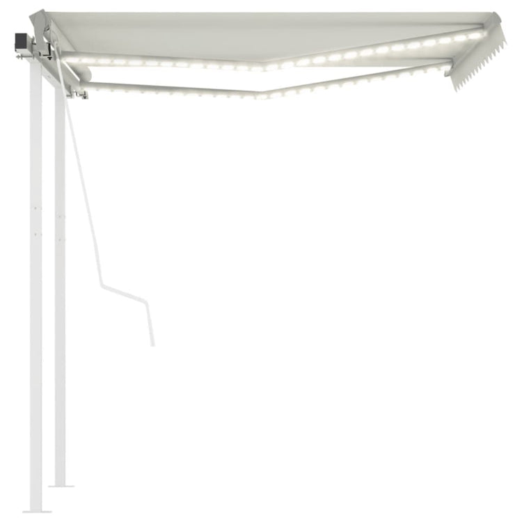 Vidaxl Luifel Automatik mit LED- und Windsensor 3,5x2,5 M cremefarben -gepflegt