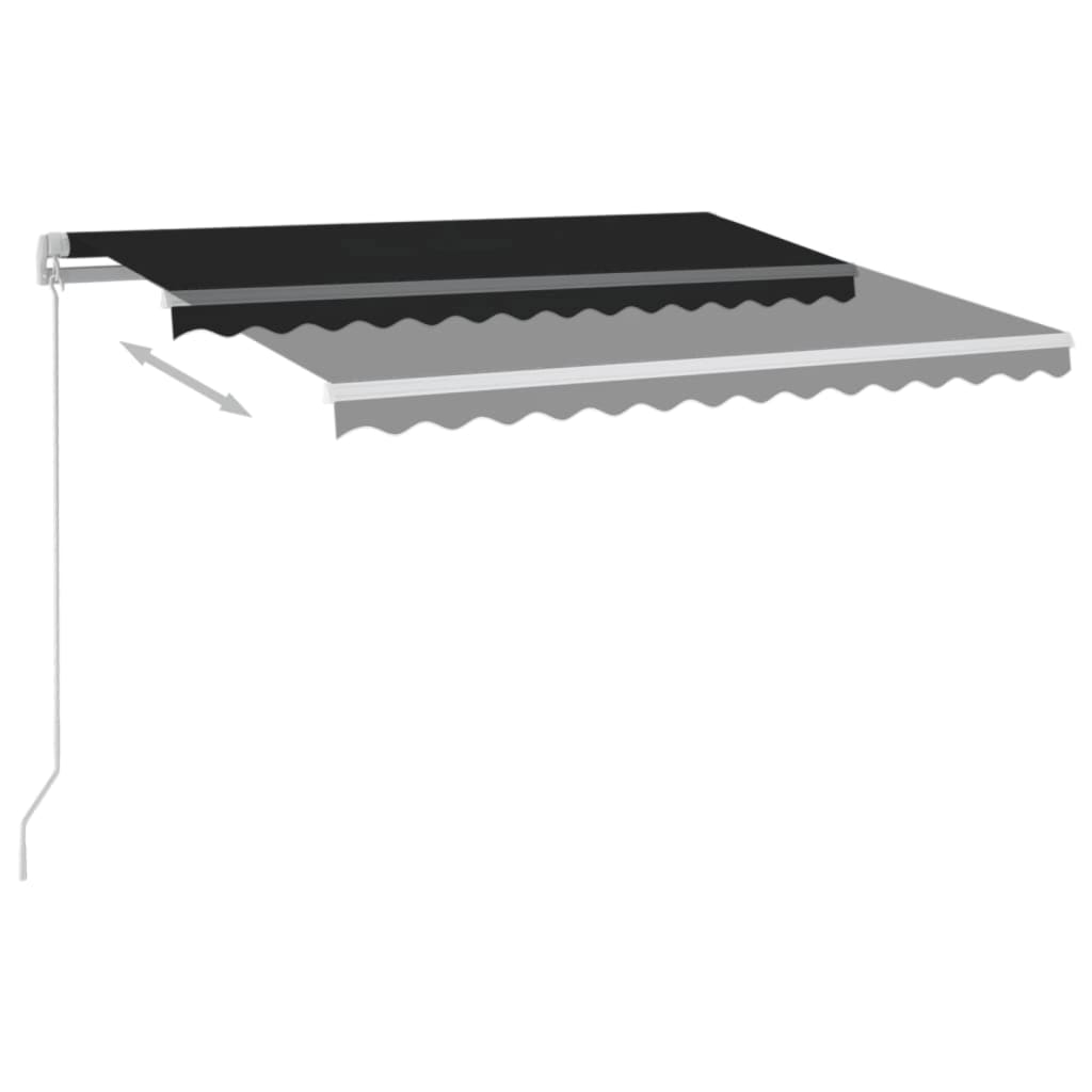 Vidaxl Luifel Automatik mit LED- und Windsensor 3,5x2,5 m Anthrazit