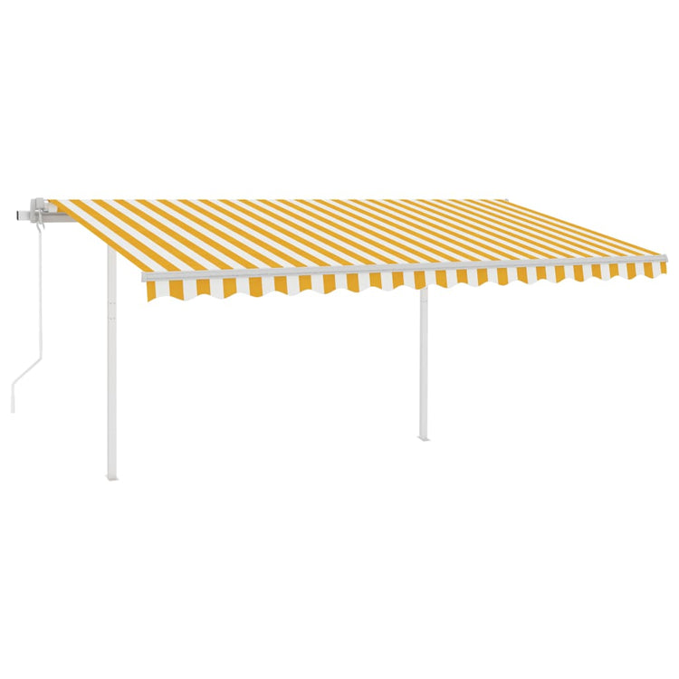 Vidaxl Luifel Automatik mit LED- und Windsensor 4x3 m gelb und weiß