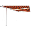 Vidaxl Luifel Automatik mit LED- und Windsensor 4x3 m orange und braun