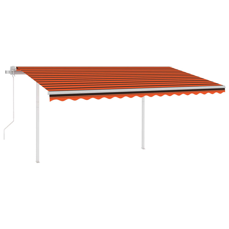 Vidaxl Luifel exponierbar mit Posts 4,5x3 M Orange Braun