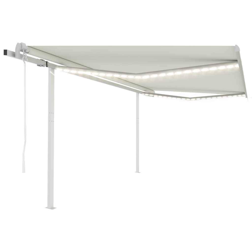Vidaxl Luifel Automatik mit LED- und Windsensor 4,5x3 M cremefarben -gepflegt